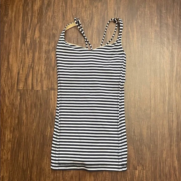 Lululemon Free To Be Tank Strappy Classic Stripe Black White stripes 4 - Picture 3 of 12